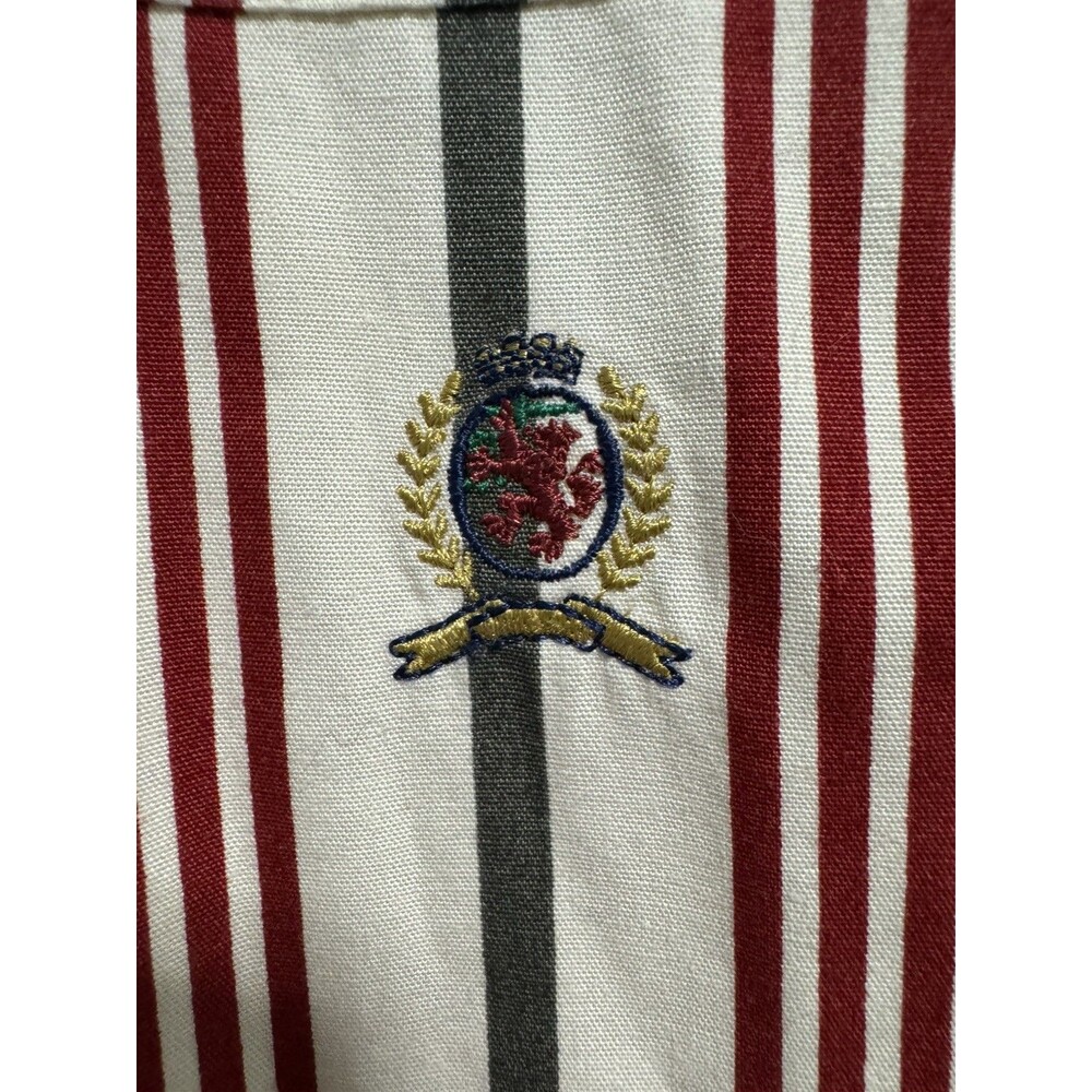 Rare Vintage Tommy Hilfiger‎ w/ Lion Crest Striped Button Down Size XL - Picture 4 of 7